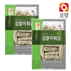 [1+1] 사조오양 김말이 튀김 1kg 2봉, 2세트