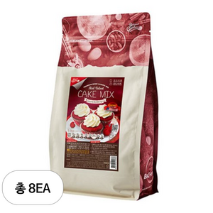 브레드가든 부드러운 레드벨벳 머핀믹스, 1kg, 8개