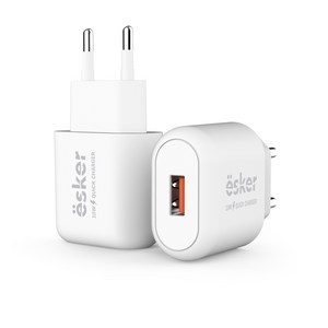 에스커 18W USB A타입 QC 스마트폰 고속 충전기 3.0 퀄컴 퀵차지 갤럭시 아이폰, 1개