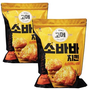 cj제일제당 간편 야식 안주 [고메 소바바치킨] 소이허니 순살 375g, 1.1kg, 2개