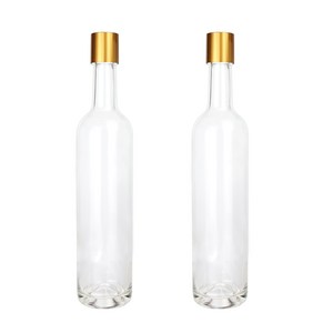 가인글로벌 와인500 투명병 + 스탬핑 롱캡 골드, 2개, 500ml