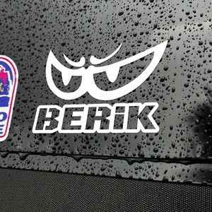 베릭 로고 스티커 BERIK 오토바이 차량용 스티커, S, 1개, 화이트