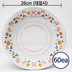 코스트코 삼풍 친환경 종이접시 (대) 26cm x 60매 + 더메이런손소독제, 1개