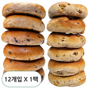 당일생산 DALDA 블루베리 베이글 6개 + 호두 베이글 6개 수제베이글, 12개