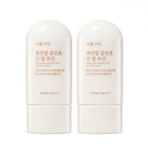 (NEW) 식물나라 뽀얀쌀 맑은톤 선 젤 로션 (SPF50+) 더블기획, 2개, 60ml