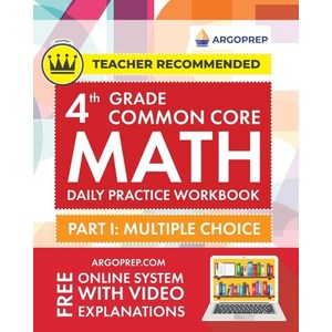 (영문도서) 4th Gade Common Coe Math: Daily Pactice Wokbook - Pat I: Multiple Choice 1000+ Pactice ... Papeback, English, 9781951048037, Ago Bothes Inc