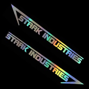 STARK INDUSTRIES 스티커 오토바이 바이크 튜닝 데칼 스티커, STARK INDUSTRIES 홀로그램, 1세트