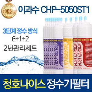 청호나이스 이과수 CHP-5050ST1 고품질 정수기 필터 호환 전체세트, 선택03_2년관리세트(6+1+2=9개), 1개