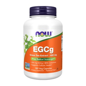 나우푸드 Now Foods EGCg 녹차 추출물 400mg 베지 캡슐, 1개, 180정