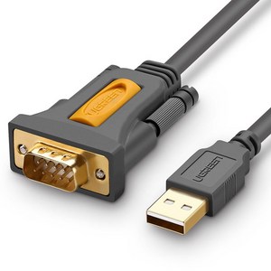 유그린 USB2.0 to RS232 시리얼 변환 컨버터 케이블, 1m, 1개