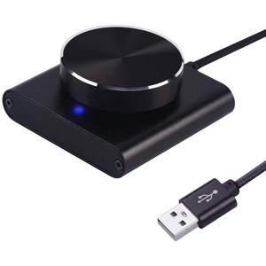 스마트 볼륨 조절 손잡이 USB 노트북 스피커 컨트롤러 원 클릭 음소거 기능 오디오 사운드 조정 스위치 휴대폰용, 없음, 2pcs