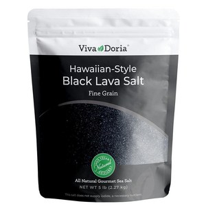 [해외직구] Viva Doria Hawaiian Black Lava 바다 소금 미세 곡물 용암 소금 2.27kg(5파운드), [해외직구] Viva Doria Hawaiian Bla, 2.27kg, 5개