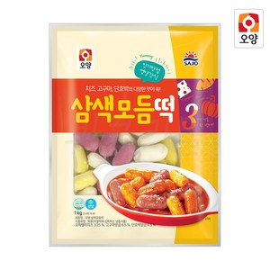 [퀴클리몰] 사조오양 삼색모듬떡 1kg x 2개/3개/8개, 8개