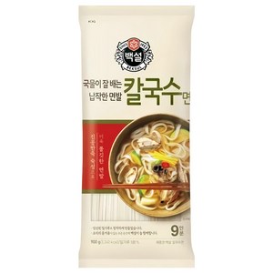 백설 국물이 잘 배는 납작한 면발 칼국수면, 6개, 900g