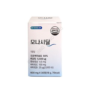 용닥터몰 모나시딜 비오틴 판토텐산 맥주효모 600mg 30정 1개