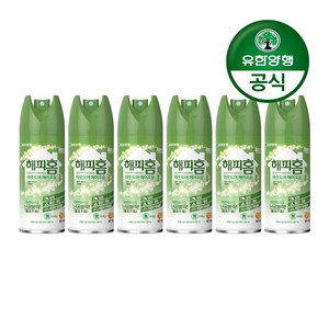 유한양행 [본사직영] 해피홈 아웃도어 에어로솔 모기 진드기 기피제 150mL, 6개