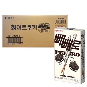 빼빼로 화이트 쿠키, 37g, 40개