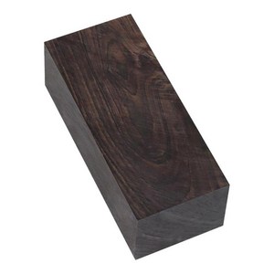 STK 2xBlock 흑단 목재 공예 DIY 재료 빈 나무 조각 핸들, 120x40x50mm, 브라운, 1개