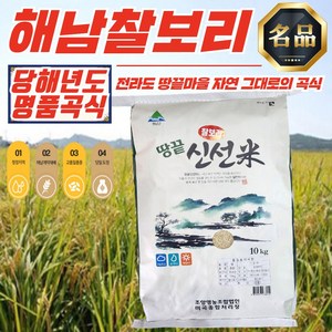 청정 해남 당일도정 찰보리 10kg, 1개