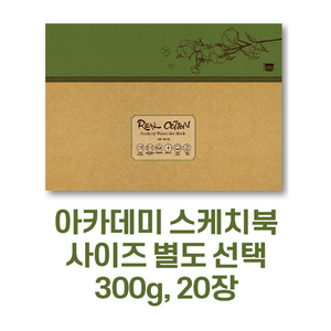 미젤로 리얼코튼 수채화 스케치북 300g 아카데미용 수채화용지(사이즈 별도 선택), 아카데미-중목(380x260) DRC-3826C