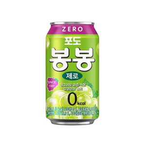 해태 포도봉봉 제로 340ml 18캔 / 제로 칼로리, 18개