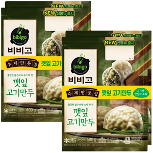 CJ 비비고 수제깻잎고기만두, 400g, 4개