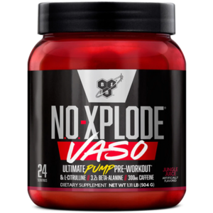 BSN 노익스플로드 노익스 부스터 VASO 프리위크아웃 파우더 48서빙 24서빙, Jungle Juice, 1개, 504g