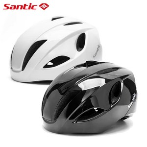 산틱 자전거 헬멧 초경량 에어로 후미등 사이클 로드 MTB, 화이트 W3P155W, 1개