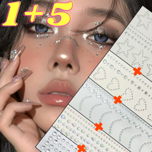 아르뷰 큐빅 페이스 스티커 얼굴 메이크업 5종, 1세트, A.페스티벌