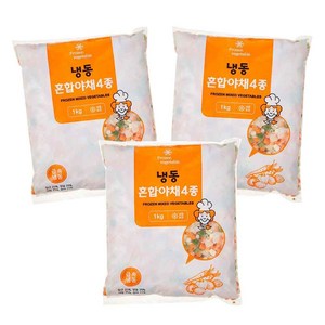 볶음밥 농우 냉동 혼합야채4종(1kg)X2개 야채혼합 손질야채, 3개, 급식 1kg