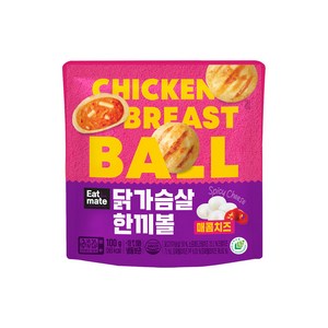 [랭킹닭컴] 잇메이트 닭가슴살 한끼볼 매콤치즈, 1개, 100g