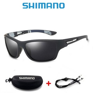 일본 시마노/SHIMANO 야외 낚시 편광 선글라스 Rock Fishing Lue 자외선 차단, 블랙 프레임 블랙 시트 (336), 1개