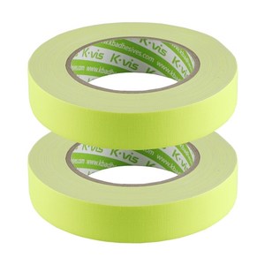 kvis 게퍼 개퍼 테이프 gaffer tape 형광노랑 25mm x 25M, 2개