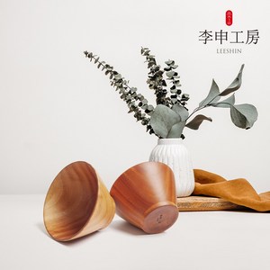[이신공방] 국산 나무 면기 대접 그릇 샐러드볼 시리얼볼 / 옻칠 내추럴, 내추럴 나무 면기, 1개