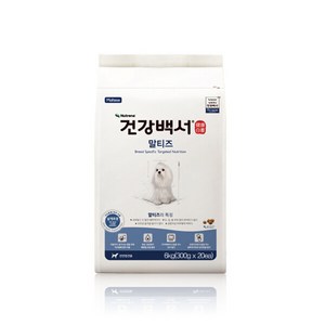 건강백서 전연령 말티즈 강아지사료, 피부/피모+알러지, 6kg, 1개