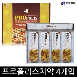 한일제약 프로폴리스 내츄럴 치약 한박스_180gx4개입, 4개, 180g