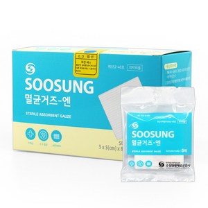 수성 멸균 거즈 에스 5 x 5 cm 3호 5p x 20포, 2개