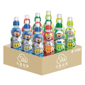 뽀로로 어린이음료수 235ml 혼합 12펫 (밀크+딸기+사과+샤인머스캣 각 3펫), 1세트