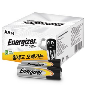 에너자이저 알카라인 AA 건전지, 36개입, 10개