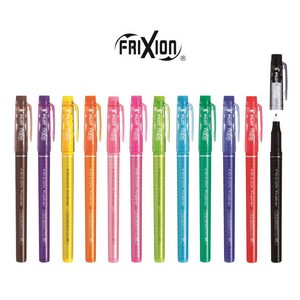 PILOT 파이롯트 프릭션 파인라이너 컬러펜 0.45mm 캡식 Frixion, SFFL-12F-B 블랙