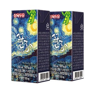 삼육 꿀잠두유 스트레스 불면증 개선 도움 엘테아닌 첨가, 48개, 190ml