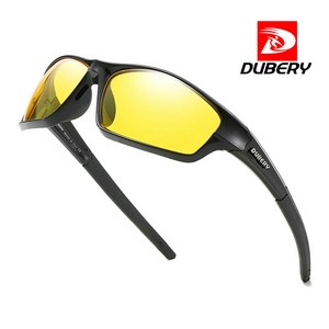 DUBERY D620 패션 편광 미러선글라스 라이딩 낚시 등산 자전거 남여공용, 6.black/yellow, 1개