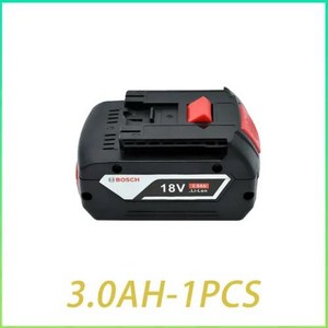 BOSCH 충전식 배터리 및 충전기 배터리 팩 오리지널 도구 18V 6.0AH, 1개, 03 3.0AH-1PCS