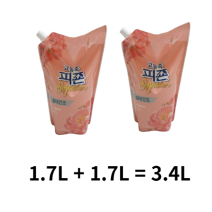 피죤 시그니처 실내건조 고농축 섬유유연제 라 피에스타 리필, 1.7L, 2개