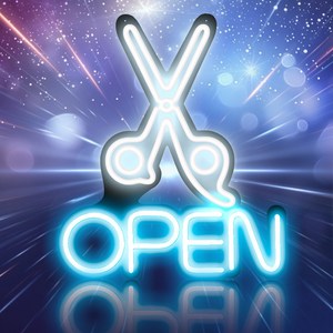 LED보드나라 영업중 LED간판 OPEN LED 미용실 카페 네온 사인 미니간판, O_미용실 OPEN 보드