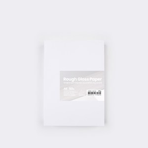 PapePhant 하이퀄리티 용지 두꺼운 러프그로스지 (Rough Gloss pape), 화이트 210g A5 50매