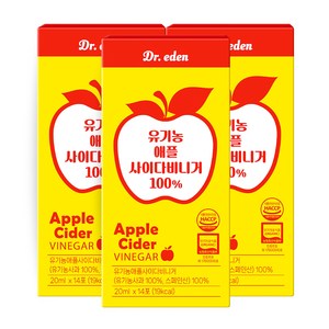 닥터이든 유기농 애사비 애플사이다 비니거 사과초모식초, 3박스, 280ml