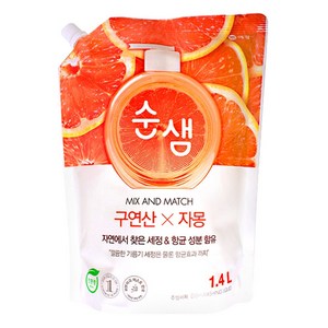 순샘 구연산 X 자몽향 주방세제, 1.4L, 1개