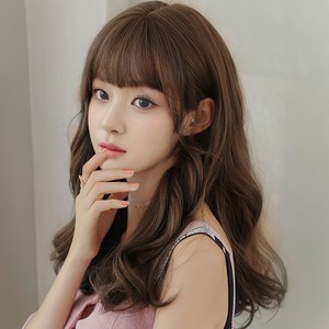 키라비 가발 여성 통가발 웨이브 긴머리 KPE0304, 통가발: KPE-0304, 허니린넨, 1개