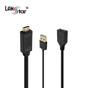 [LANSta] HDMI 1.1 to DisplayPot 1.2 M/F 변환케이블 LS-HD2DPF-0.3M [0.3m], 1개